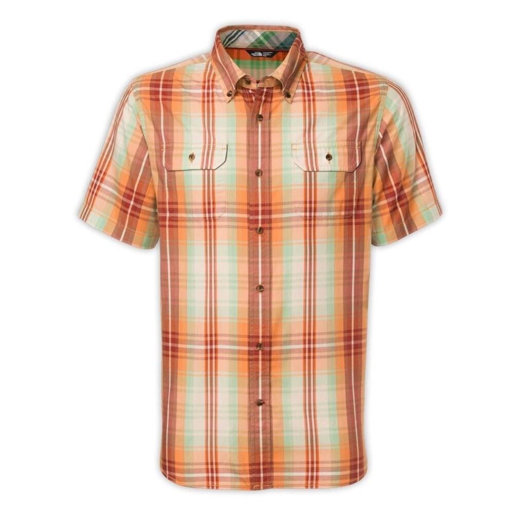 The North Face Delridge Plaid Short Sleeve Button Shirt Mens XXL